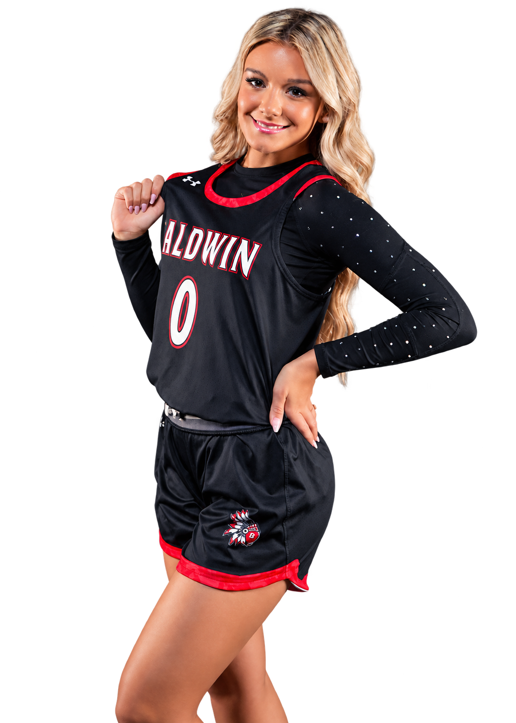 Lady Indians player wearing number 0