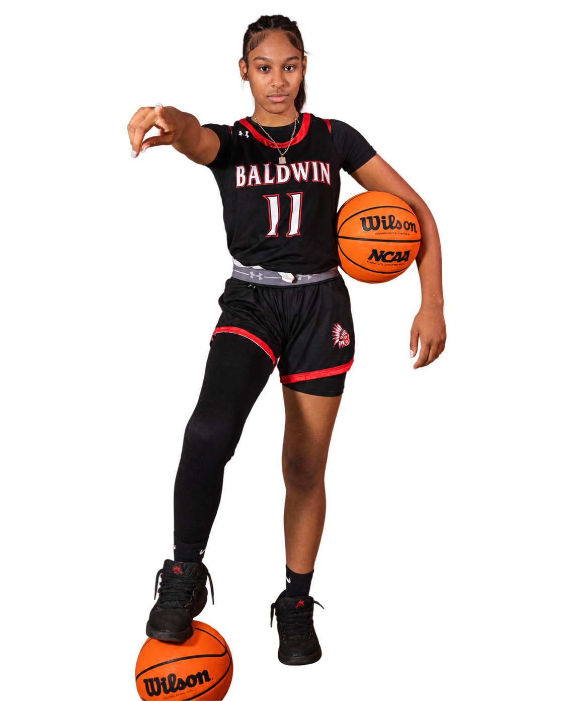 Lady Indians player wearing number 11